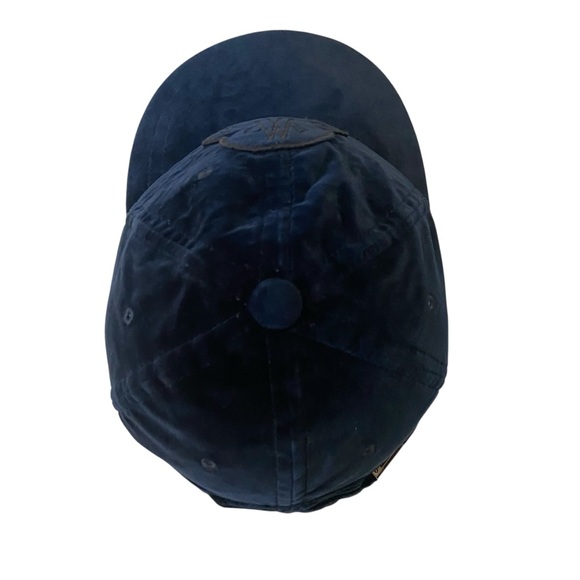MONCLER Navy Logo Patch Velvet Baseball Cap Hat One Size - Picture 9 of 15